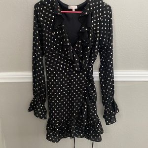 Black with Gold wrap dress